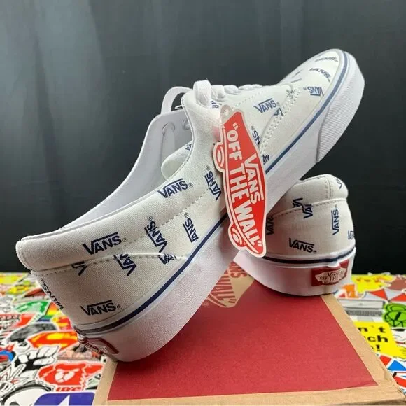 Vans Era White + Blue Logo Men's Various Sizes